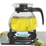 Borosil Carafe Flame Proof Glass Kettle With Stainer